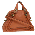 Chloe Shoulder Bag Leather 2way Orange 02-12-63-65 am3806