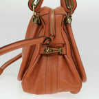 Chloe Shoulder Bag Leather 2way Orange 02-12-63-65 am3806