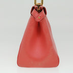 FENDI micro picaboo Hand Bag Leather 2way Orange Auth am3883