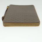 CELINE Macadam Canvas Travel Case PVC Leather Brown  am3943