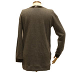 CELINE Sweatshirt Dress Cotton M Gray Black  am3981
