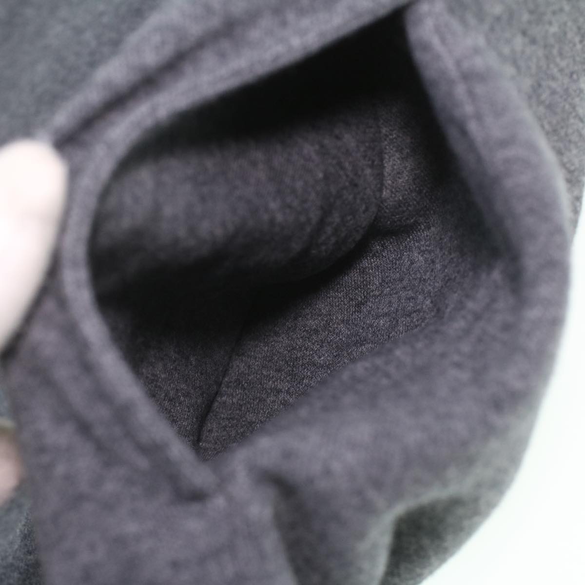CELINE Sweatshirt Dress Cotton M Gray Black  am3981