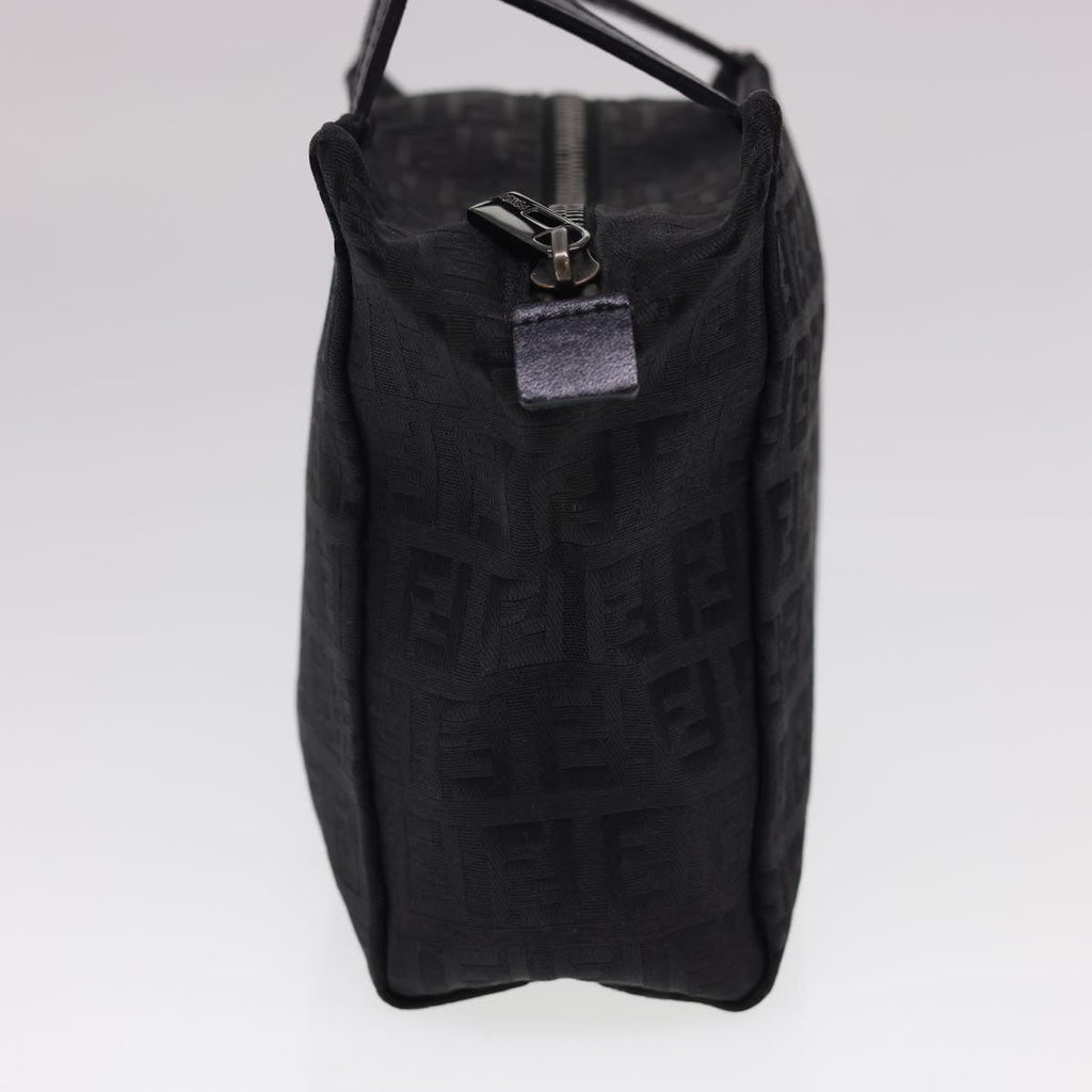 FENDI Zucchino Canvas Hand Bag Black  am4149