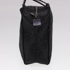 FENDI Zucchino Canvas Hand Bag Black Auth am4149