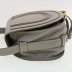 Chloe Mercy Small Saddle Shoulder Bag Leather Gray am4200