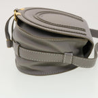 Chloe Mercy Small Saddle Shoulder Bag Leather Gray am4200