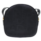 CHRISTIAN DIOR Trotter Canvas Shoulder Bag Black Auth am4872