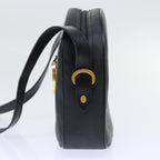 CHRISTIAN DIOR Trotter Canvas Shoulder Bag Black Auth am4872