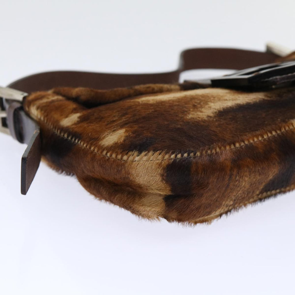 FENDI Mamma Baguette Shoulder Bag Harako leather Brownam4876