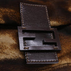 FENDI Mamma Baguette Shoulder Bag Harako leather Brownam4876