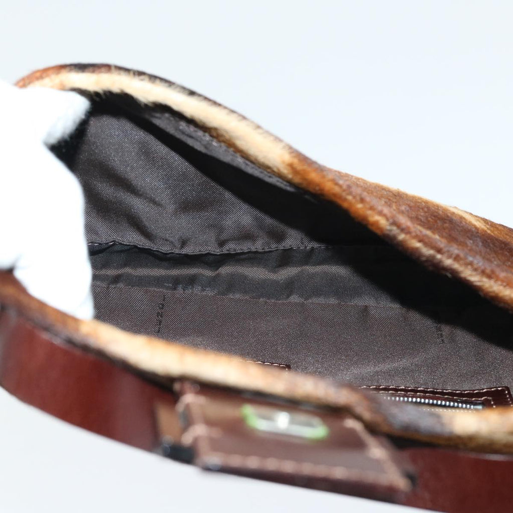 FENDI Mamma Baguette Shoulder Bag Harako leather Brownam4876