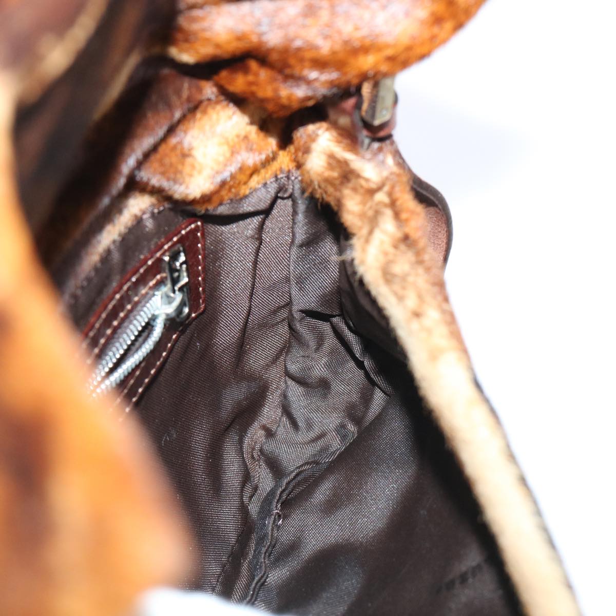 FENDI Mamma Baguette Shoulder Bag Harako leather Brownam4876