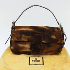 FENDI Mamma Baguette Shoulder Bag Harako leather Brownam4876