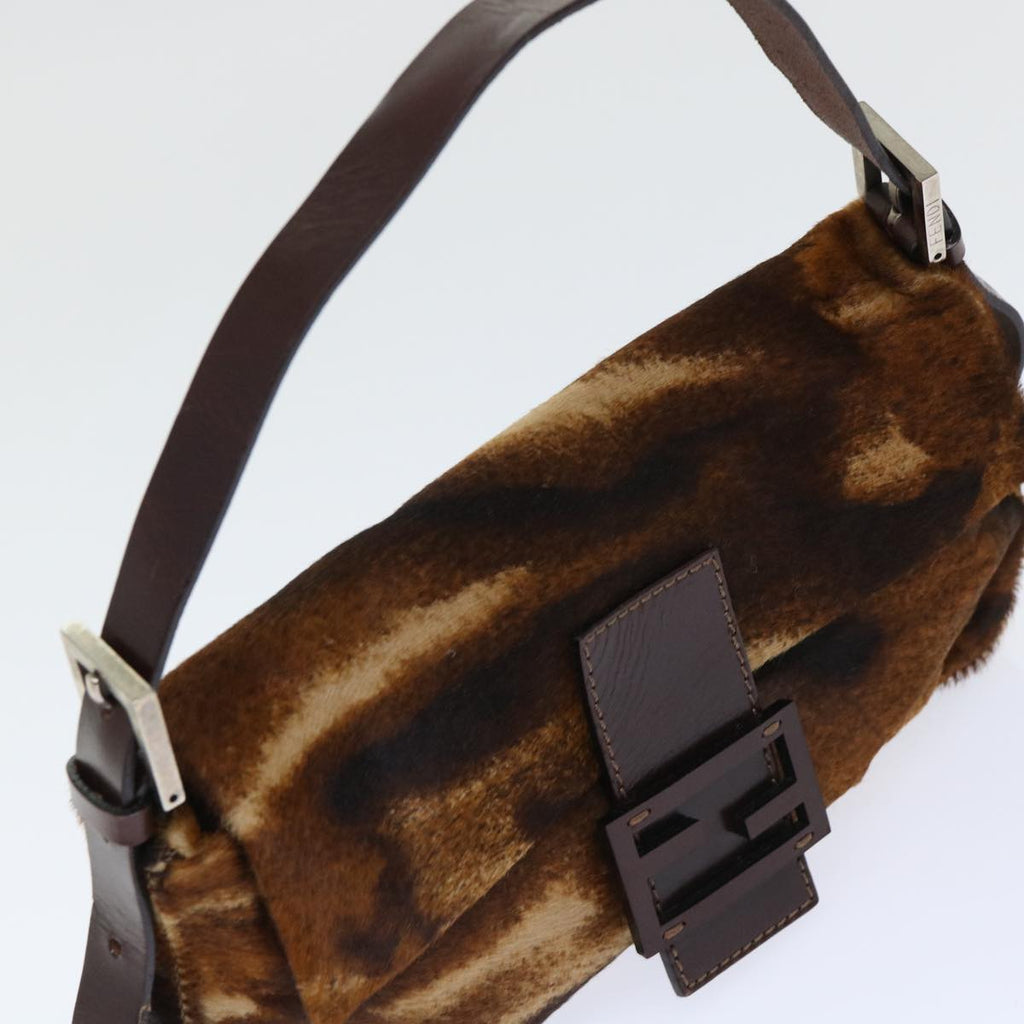 FENDI Mamma Baguette Shoulder Bag Harako leather Brownam4876