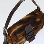 FENDI Mamma Baguette Shoulder Bag Harako leather Brownam4876