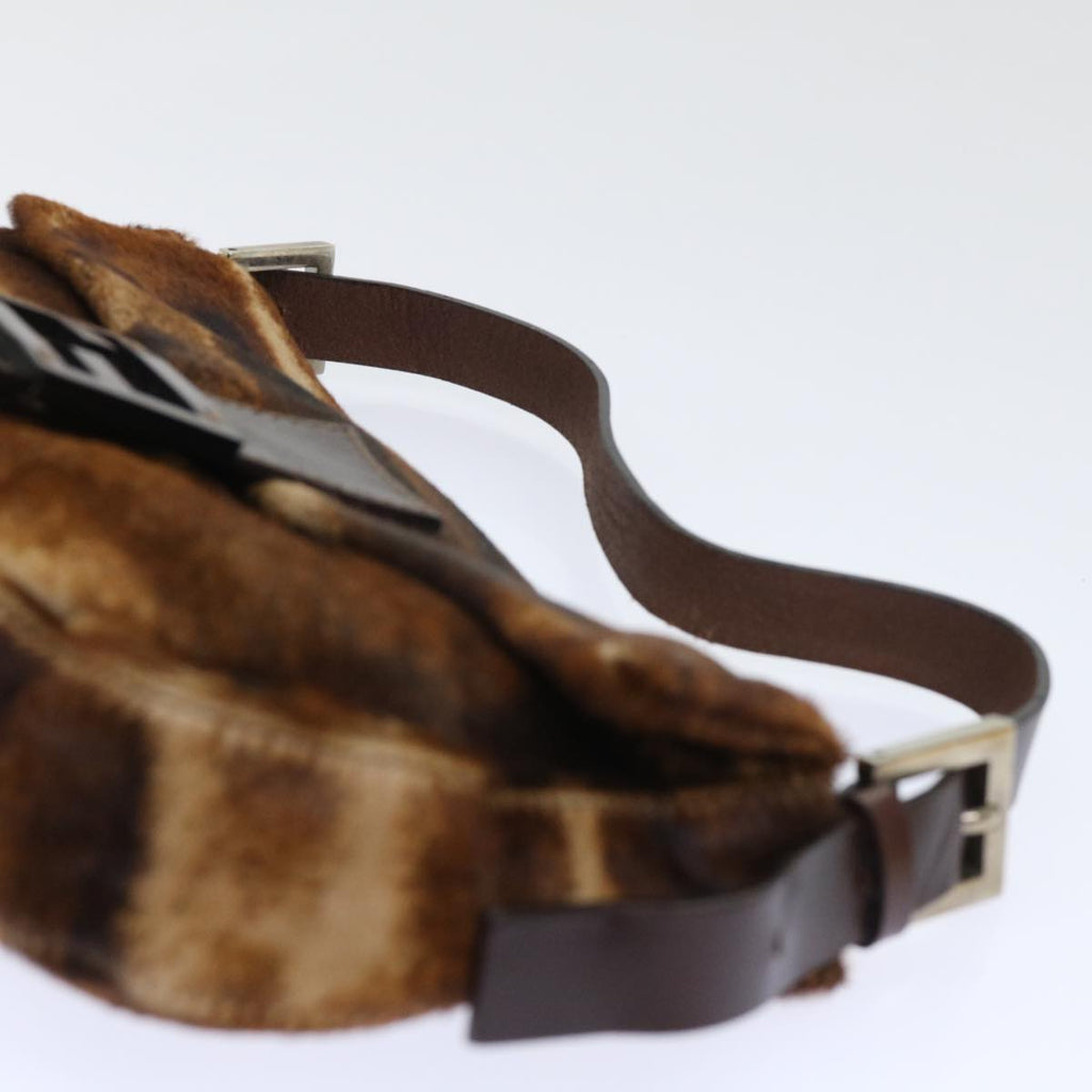 FENDI Mamma Baguette Shoulder Bag Harako leather Brownam4876