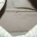 FENDI Zucchino Canvas Mamma Baguette Shoulder Bag Beigeam4994