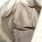 FENDI Zucchino Canvas Mamma Baguette Shoulder Bag Beigeam4994