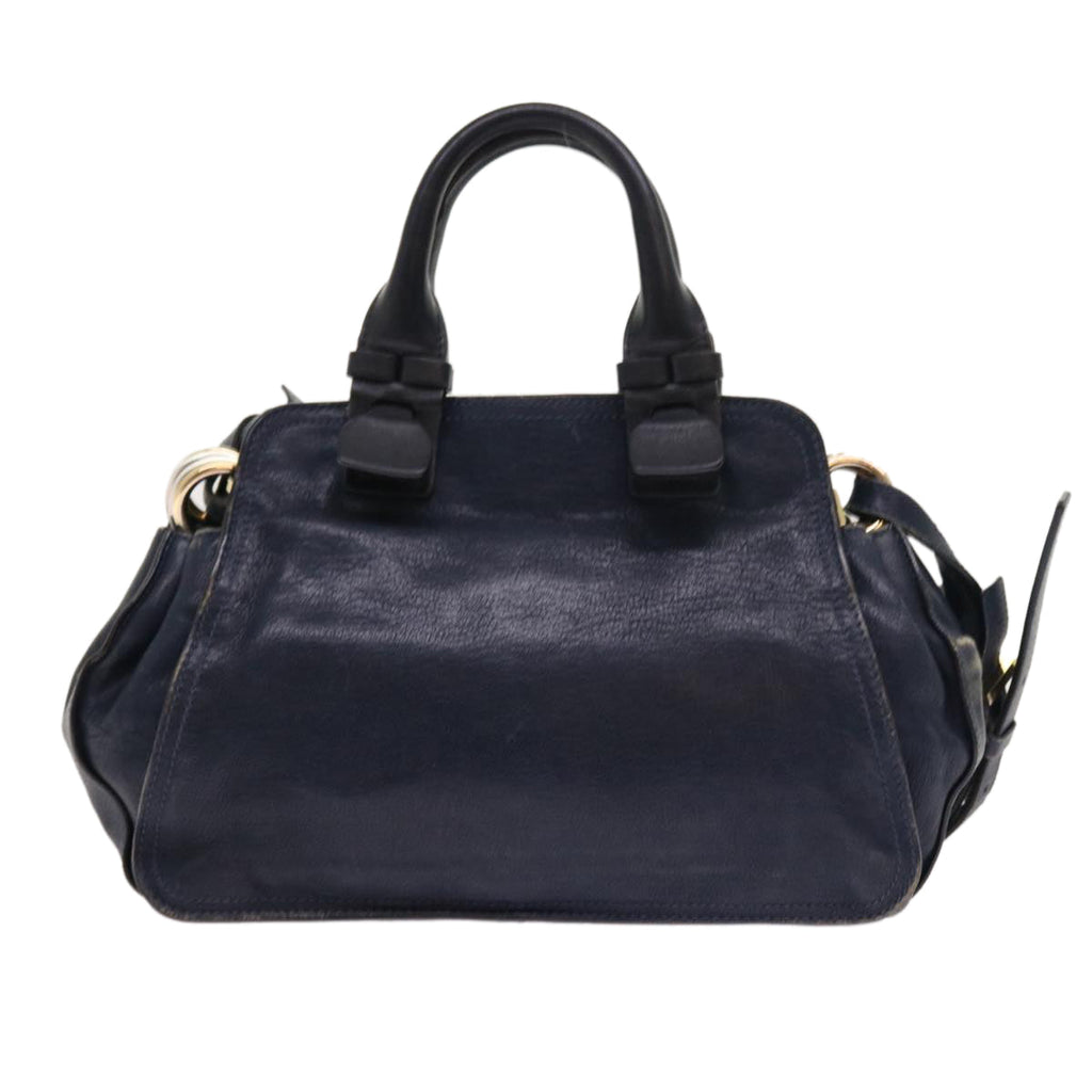 Chloe Porte Epore Shoulder Bag Leather 2way Navy am5000