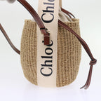 Chloe Small Woody Basket Shoulder Bag Straw Beige am5021