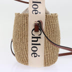 Chloe Small Woody Basket Shoulder Bag Straw Beige am5021
