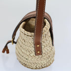 Chloe MARCIE Small Basket Shoulder Bag Raffia Beige am5022