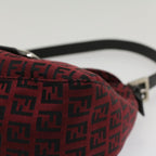 FENDI Zucchino Canvas Mamma Baguette Shoulder Bag Redam5029