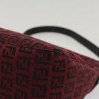 FENDI Zucchino Canvas Mamma Baguette Shoulder Bag Redam5029