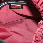 FENDI Zucchino Canvas Mamma Baguette Shoulder Bag Redam5029