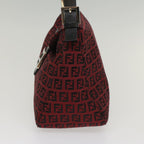 FENDI Zucchino Canvas Mamma Baguette Shoulder Bag Redam5029