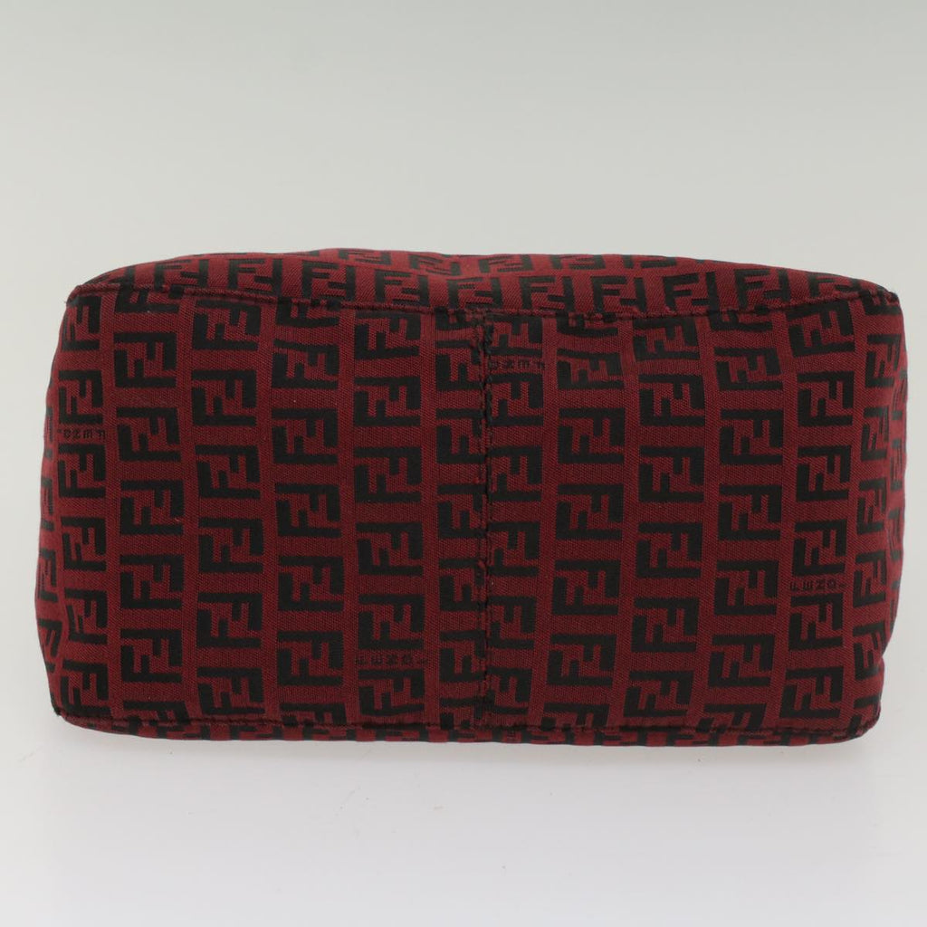 FENDI Zucchino Canvas Mamma Baguette Shoulder Bag Redam5029
