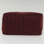 FENDI Zucchino Canvas Mamma Baguette Shoulder Bag Redam5029