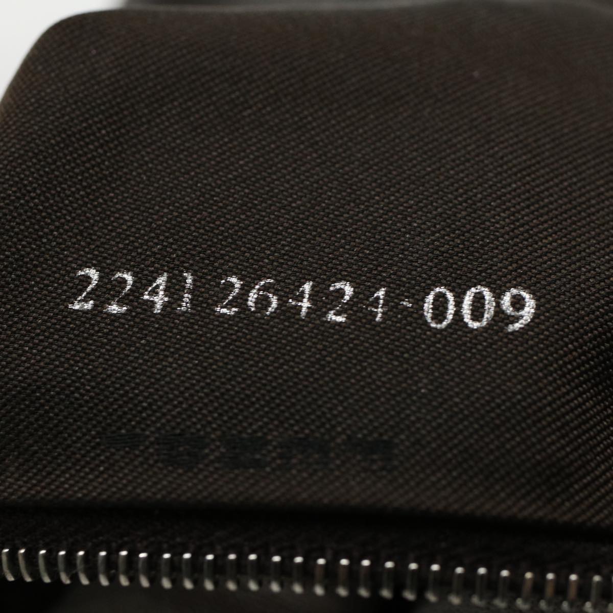 FENDI Zucca Canvas Mamma Baguette Shoulder Bag Black Brownam5065