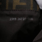 FENDI Zucca Canvas Shoulder Bag Black Brownam5068