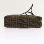 FENDI Zucca Canvas Shoulder Bag Black Brownam5068