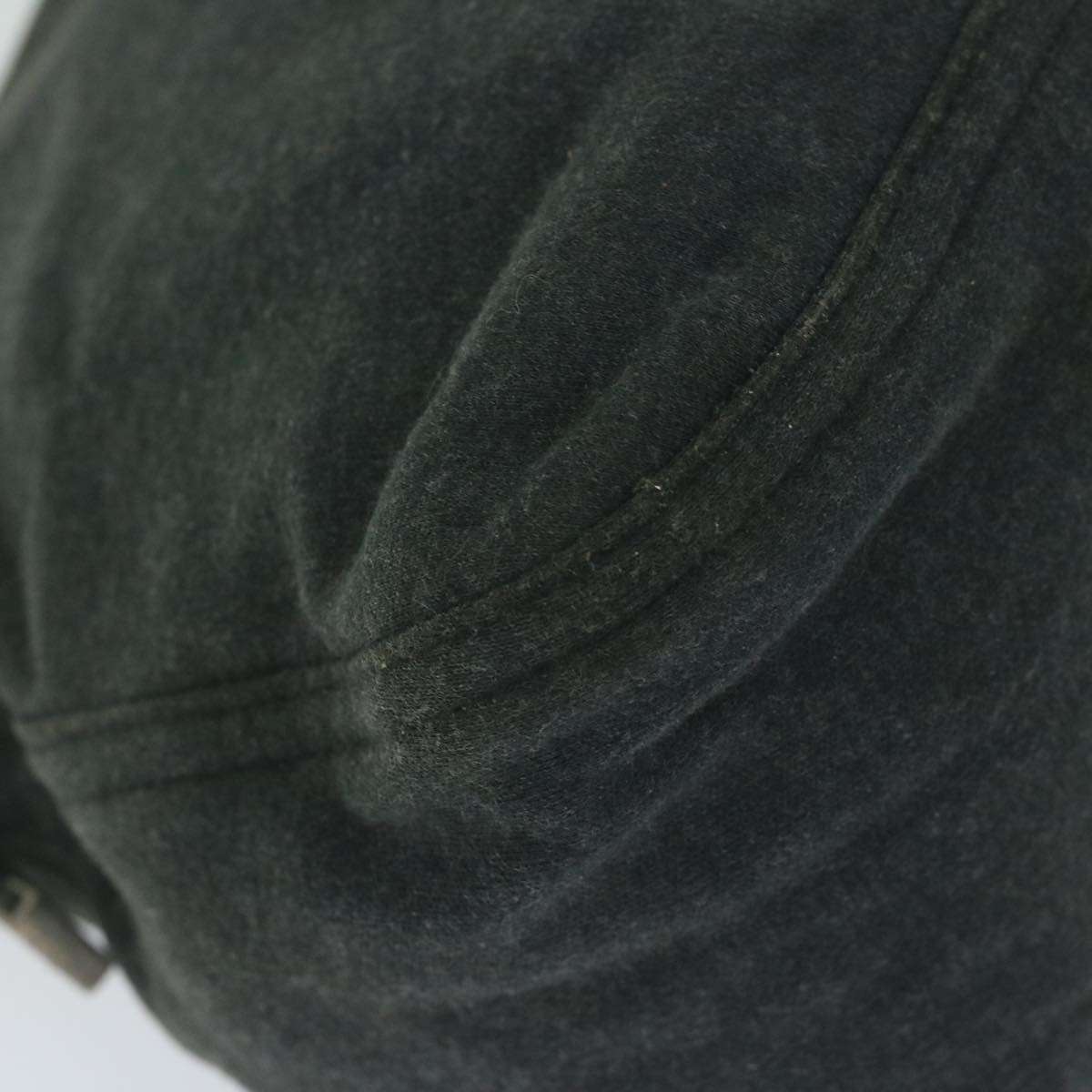 FENDI Mamma Baguette Shoulder Bag cotton Grayam5207