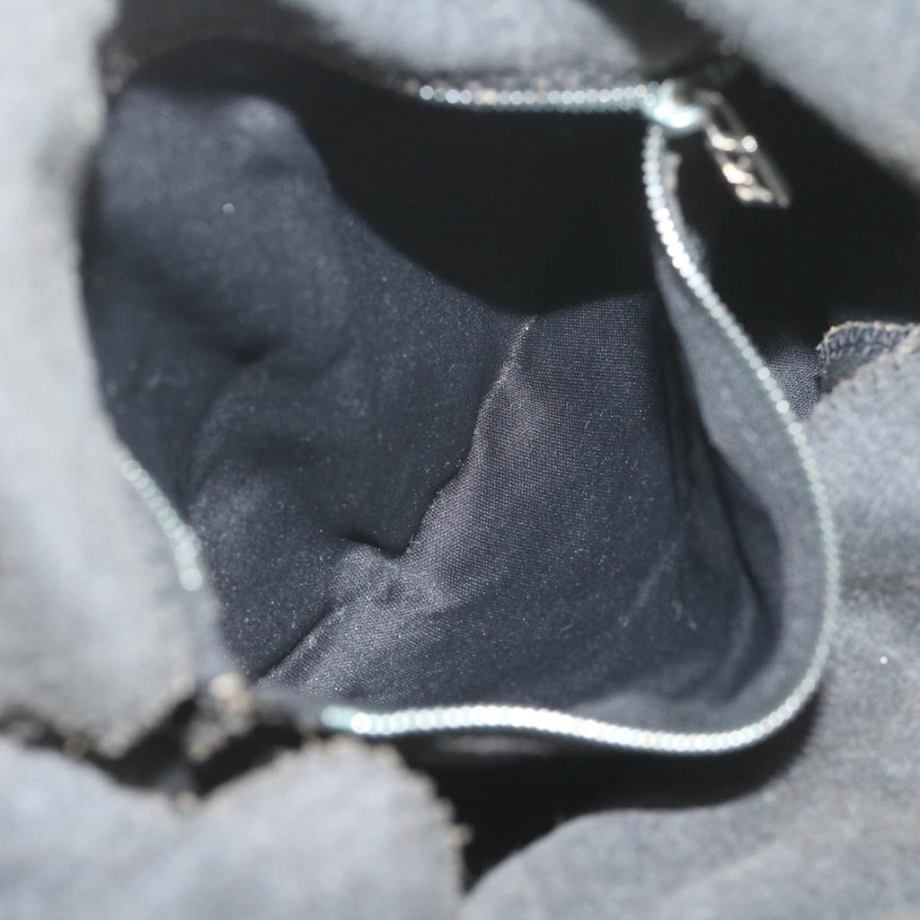 FENDI Mamma Baguette Shoulder Bag cotton Grayam5207