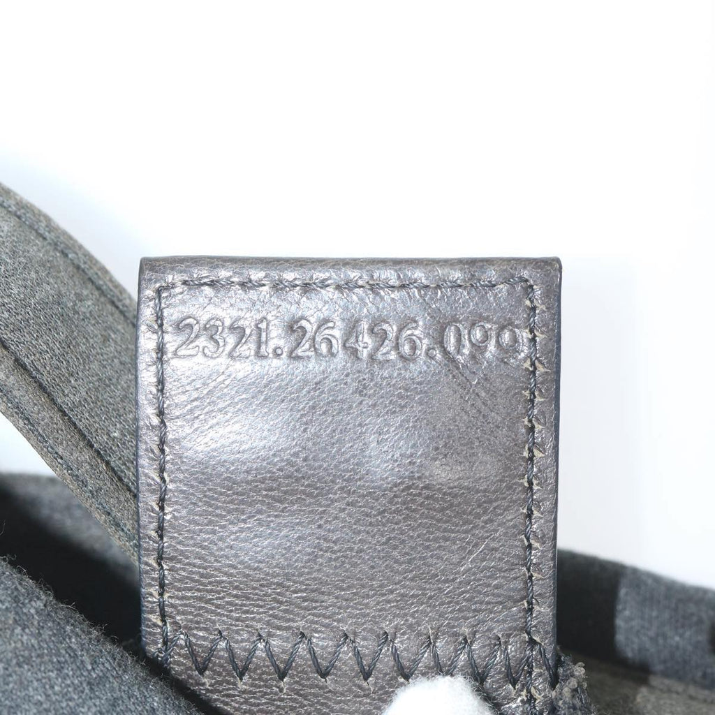 FENDI Mamma Baguette Shoulder Bag cotton Grayam5207