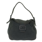 FENDI Mamma Baguette Shoulder Bag cotton Grayam5207