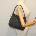 FENDI Mamma Baguette Shoulder Bag cotton Grayam5207