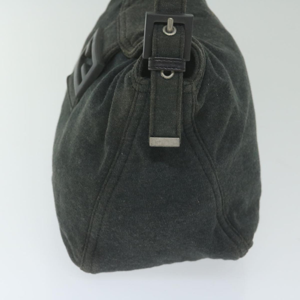 FENDI Mamma Baguette Shoulder Bag cotton Grayam5207