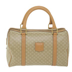 CELINE Macadam Canvas Boston Bag Beige  am5215