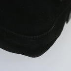 FENDI Mamma Baguette Shoulder Bag Suede Black 2813 26424 009am5239