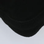 FENDI Mamma Baguette Shoulder Bag Suede Black 2813 26424 009am5239