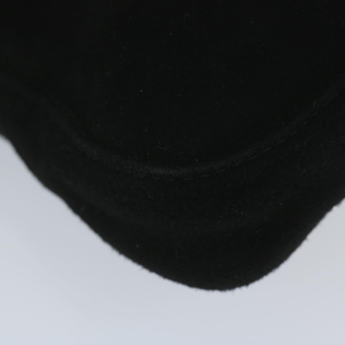 FENDI Mamma Baguette Shoulder Bag Suede Black 2813 26424 009am5239