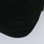 FENDI Mamma Baguette Shoulder Bag Suede Black 2813 26424 009am5239