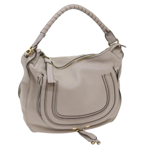Chloe Mercy Shoulder Bag Leather Gray am5284