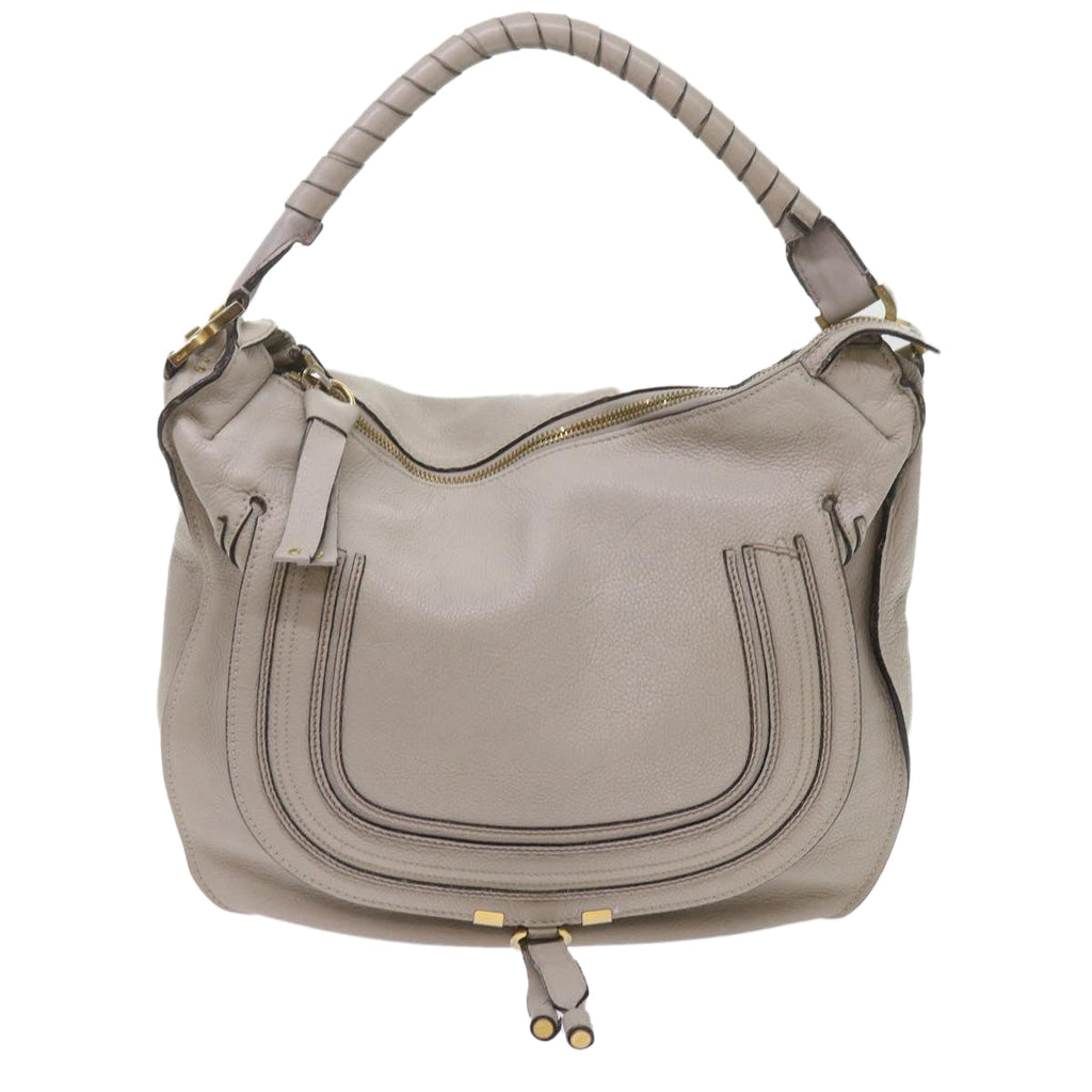 Chloe Mercy Shoulder Bag Leather Gray am5284