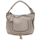 Chloe Mercy Shoulder Bag Leather Gray am5284