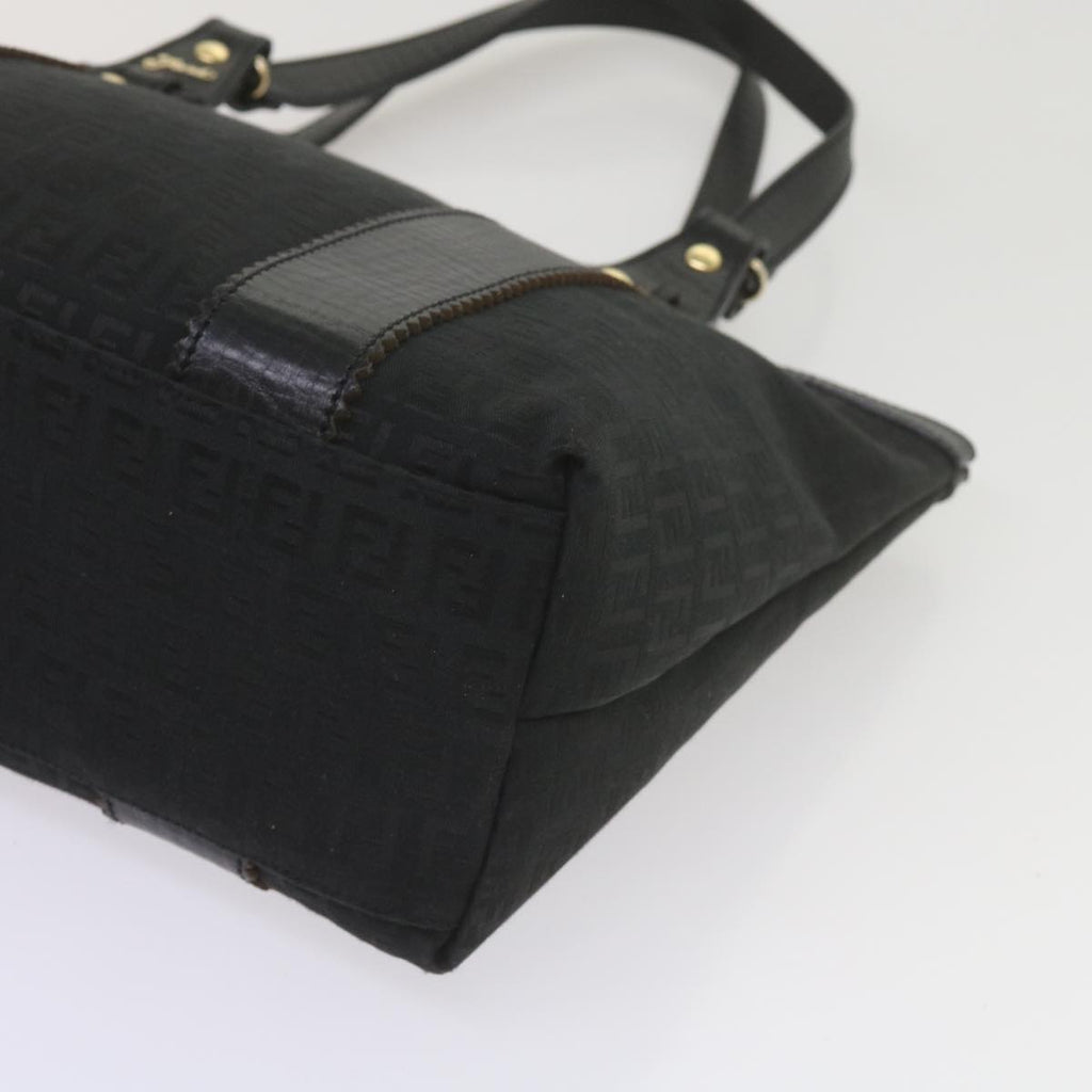 FENDI Zucchino Canvas Tote Bag Blackam5285